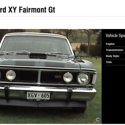 XGV605 - XY 1971 Green ex white
